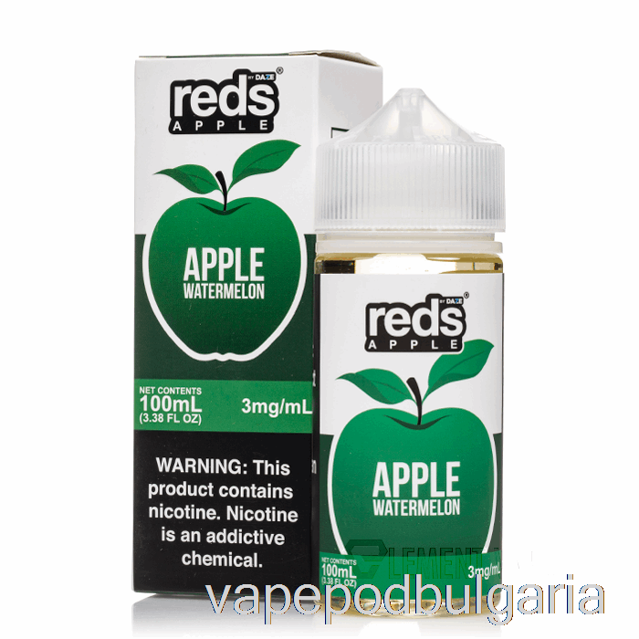 Vape 10000 Дръпки Watermelon - Red's Apple E-juice - 7 Daze - 100ml 0mg